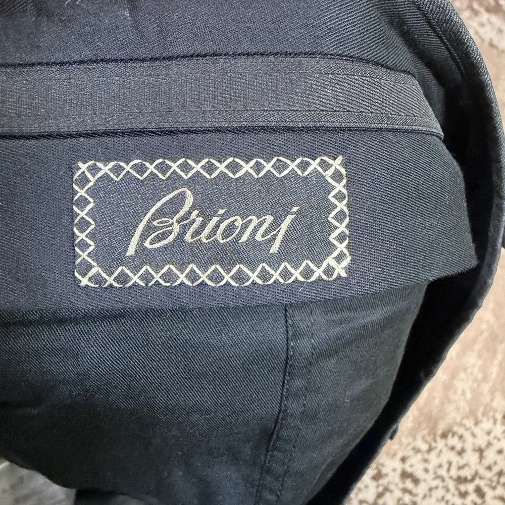 BRIONI Dress Pants Mens 40x31 Gray Trouser  100% Wool Cuffed NWT Business